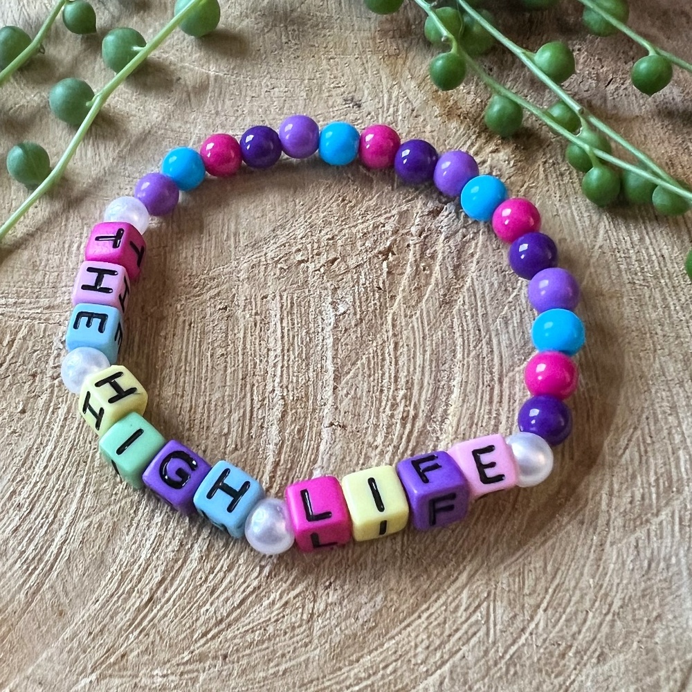The High Life | Mac Miller Inspired Beaded Bracelet | Elastic Stretch Fit - Picture 3 of 3